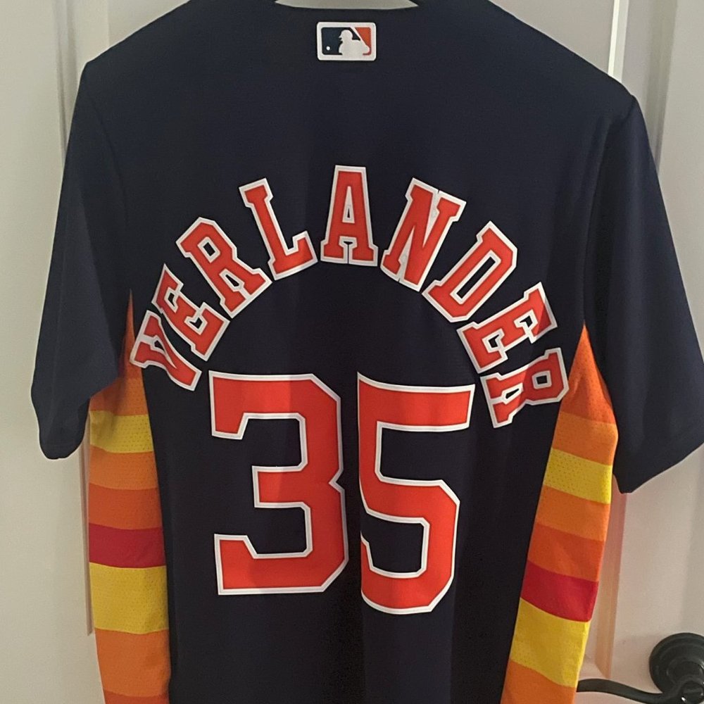 Nike M Houston Astros Navy Justin Verlander Alternate MLB On-Field Jersey
